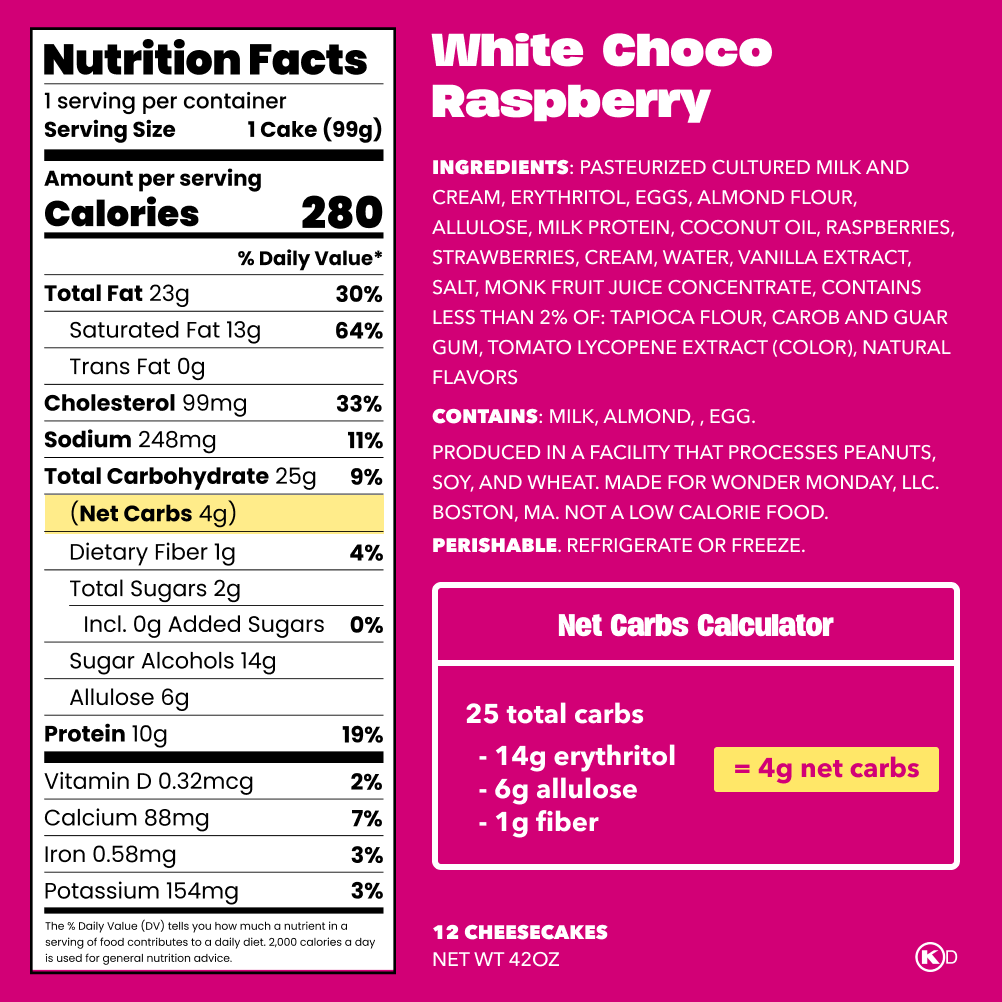 White Choco Raspberry Cheesecake | Low Carb, Low Sugar, High