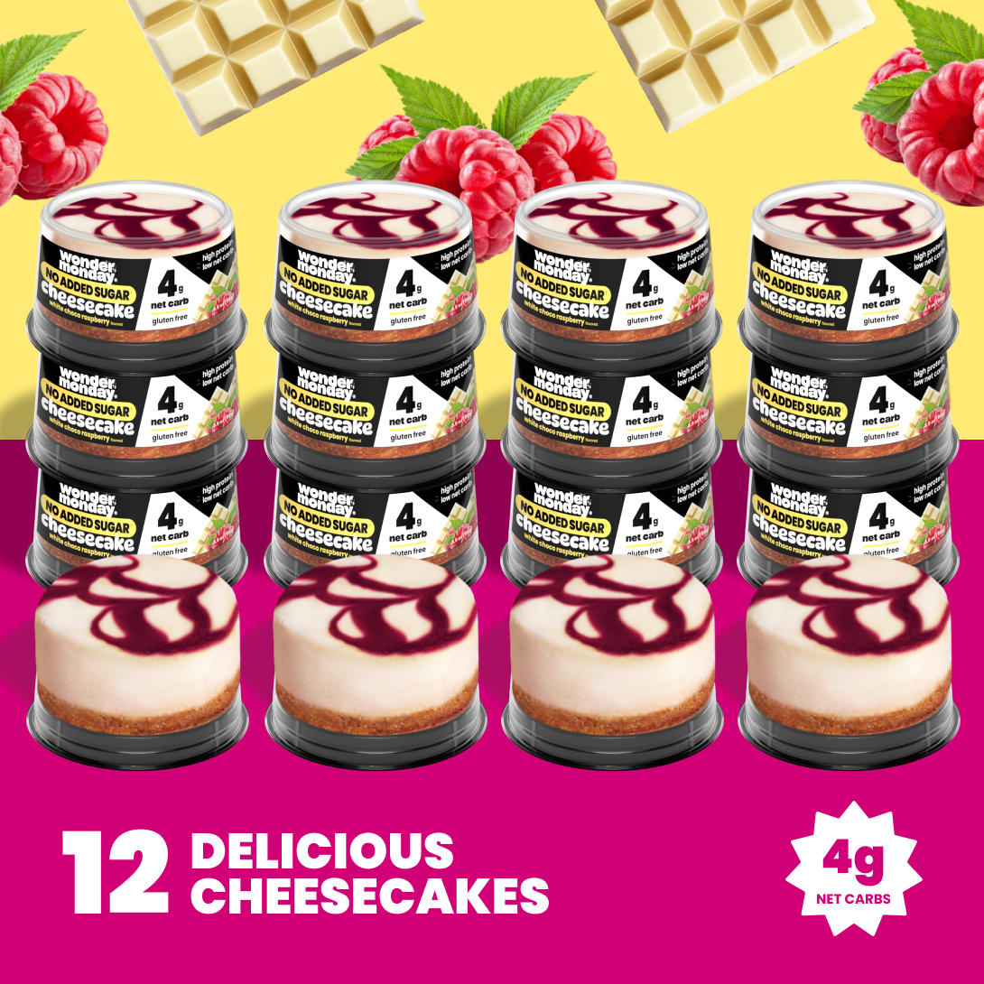 White Choco Raspberry Cheesecake | Low Carb, Low Sugar, High