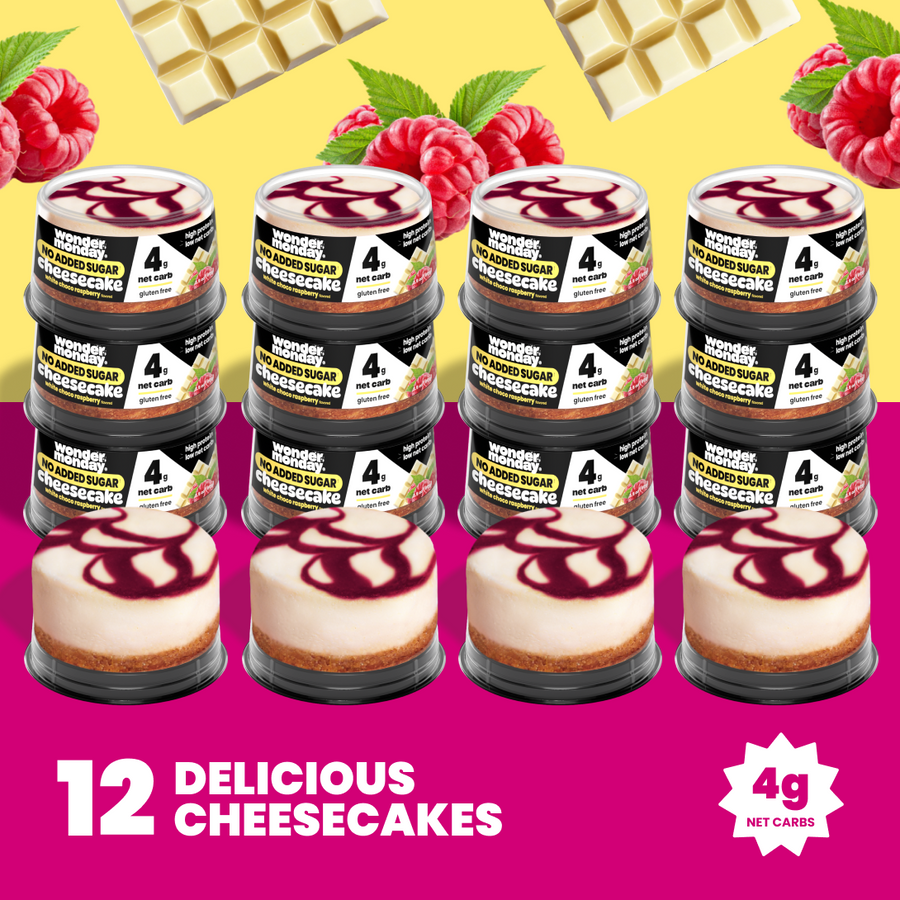 White Choco Raspberry Cheesecake | Low Carb, Low Sugar, High